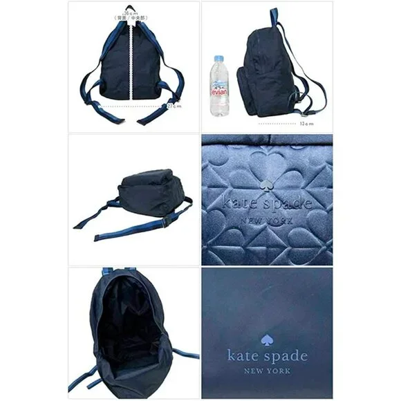 S Kate Spade Arya Navy Packable Nylon Backpack Night Cap WKRU6975 NWT $279 - Picture 9 of 12